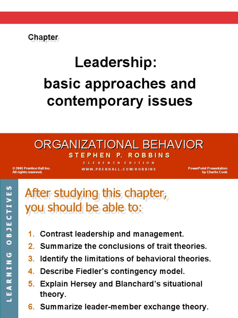 Chapter 10 Leadership Basic Approaches and Contemporary Issues PDF