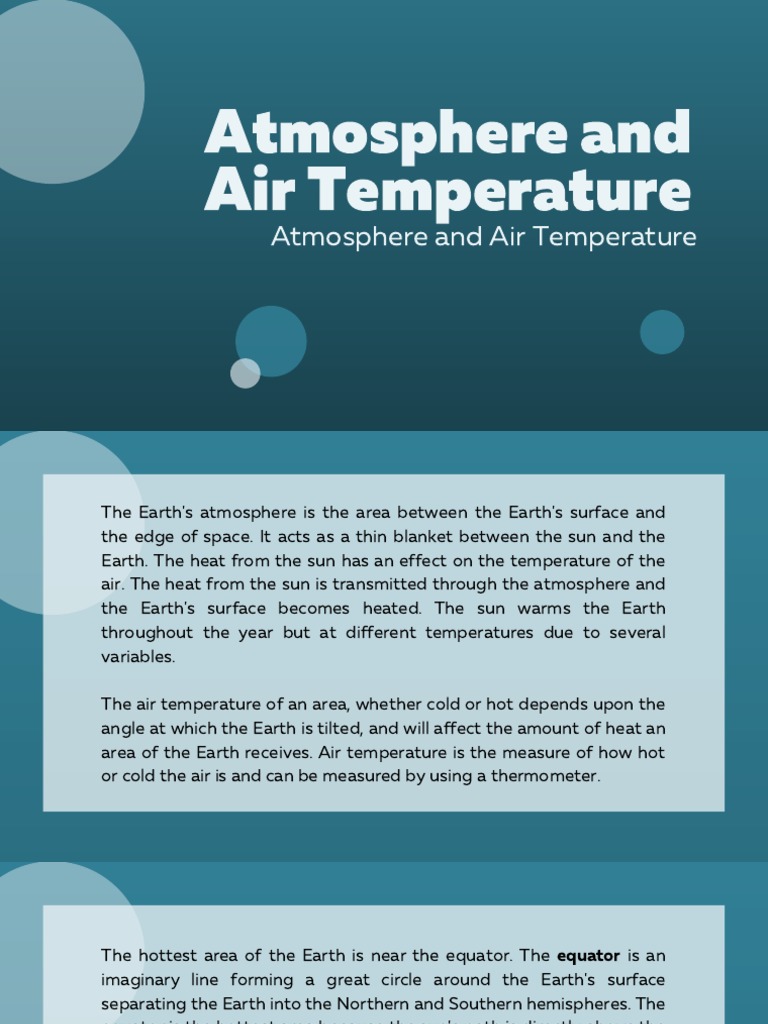 Atmosphere and Air Temperature | PDF | Atmosphere Of Earth | Earth