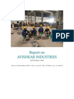 Report On Avishkar Industry Visit