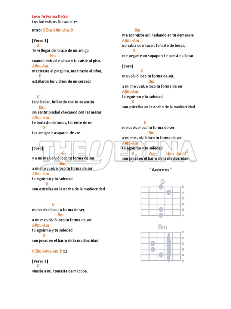 Loco Tu Forma De Ser Los Autã Nticos Decadentes Pdf