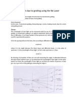 Diffraction Due To Grating Using He