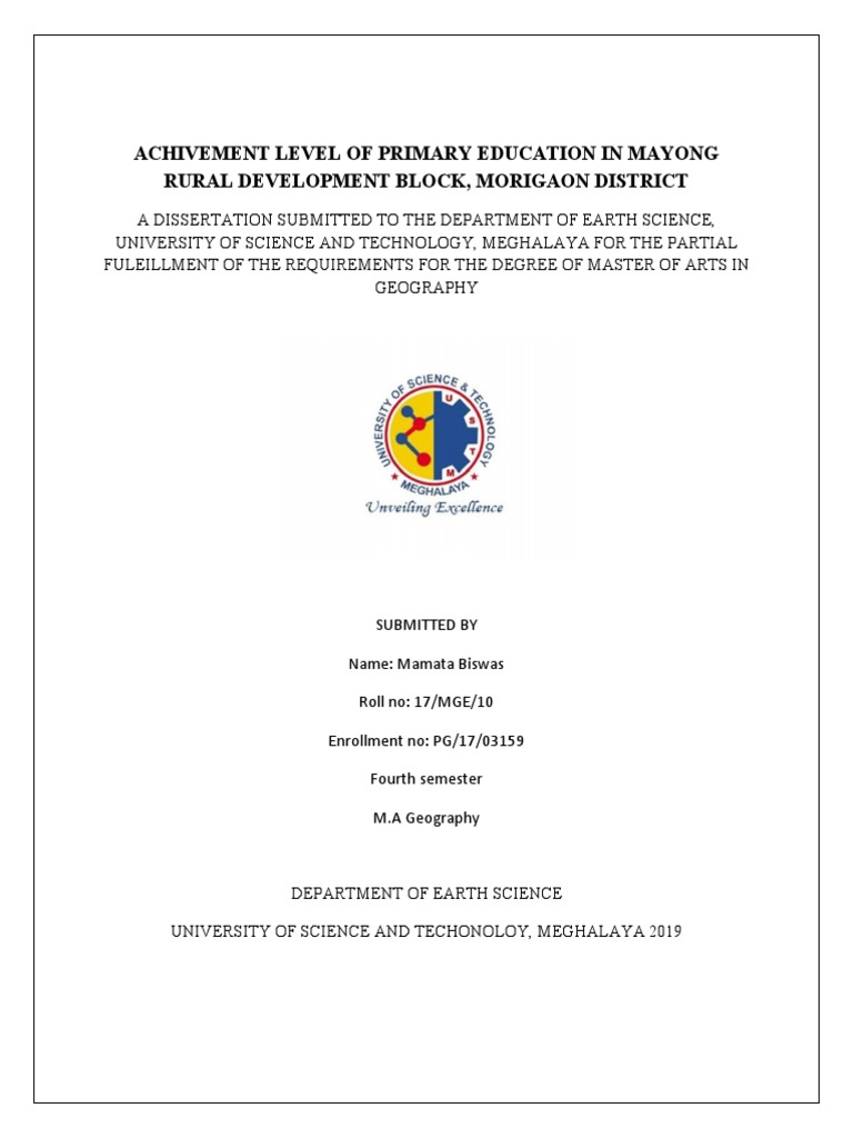 Masters Dissertation Work Pdf Schools Thesis