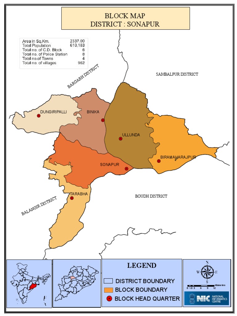 Sonepur District Block Map Overview | PDF