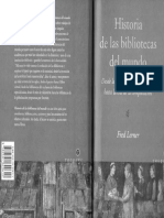 Lerner, Fred, 2006. Historia de Las Bibliotecas Del Mundo