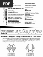 Residue Designs Using Mathematical Leftovers