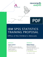 2022 - Office of The Children's Advocate - IBM SPSS Statistics Training Quote