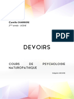 Camille Charriere Devoir A Corriger Psychologie Naturopathique 13062023