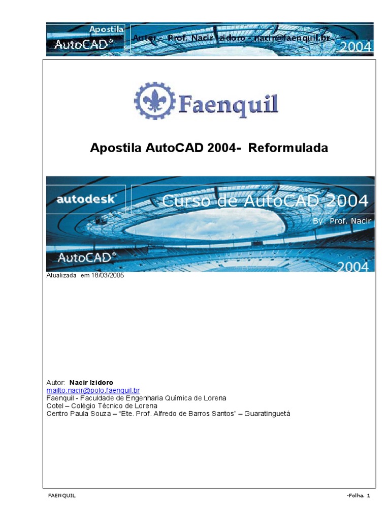 Apostila AutoCAD 2004 | PDF | Métodos e Materiais de Ensino | Computadores