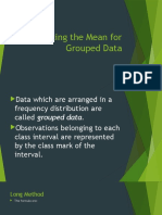 Computing The Mean For Grouped Data