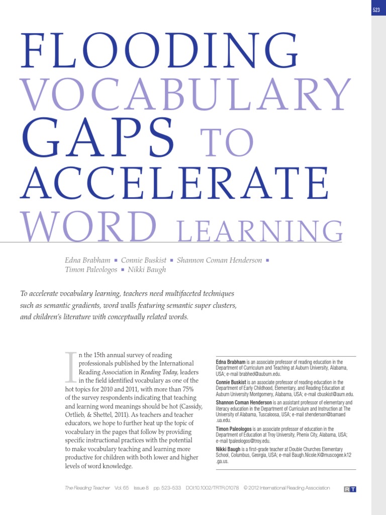 Flooding Pdf Vocabulary Teachers