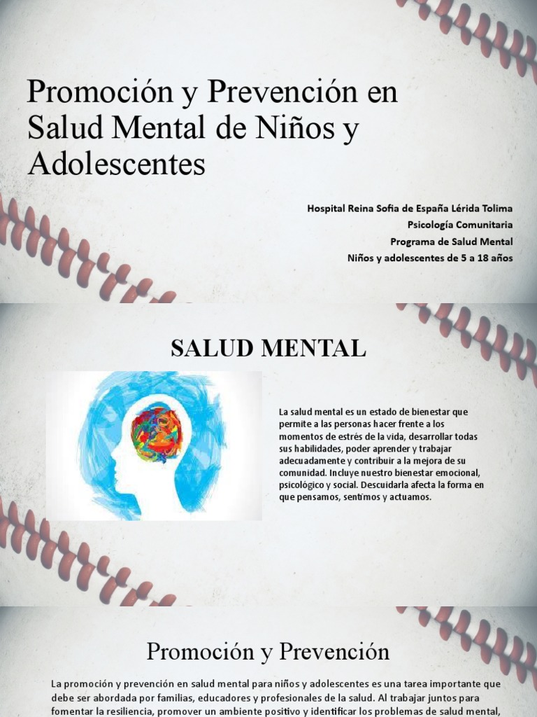 Salud Mental Infantil y Juvenil | PDF | Salud mental | Las emociones