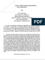 La Genesis de La Fiscalidad Municipal en Cataluña - Sanchez Martinez - Orti Gost - Turull Rubinat