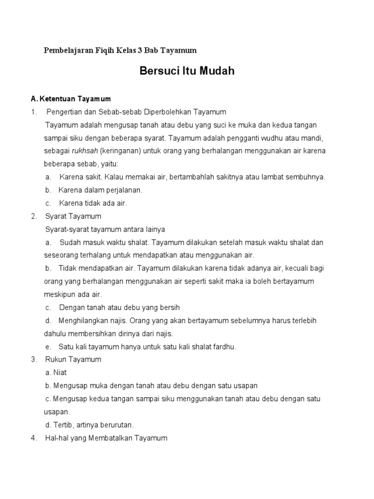 Bersih Jiwa, Bersih Raga: Indahnya Tayamum sebagai Solusi Suci