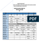 Horario de Evaluaciã N 3Â° Ciclo y N.M