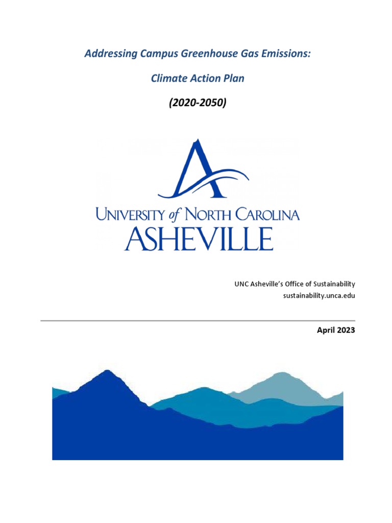April 2023 Unc Asheville Climate Action Plan Final Pdf Climate