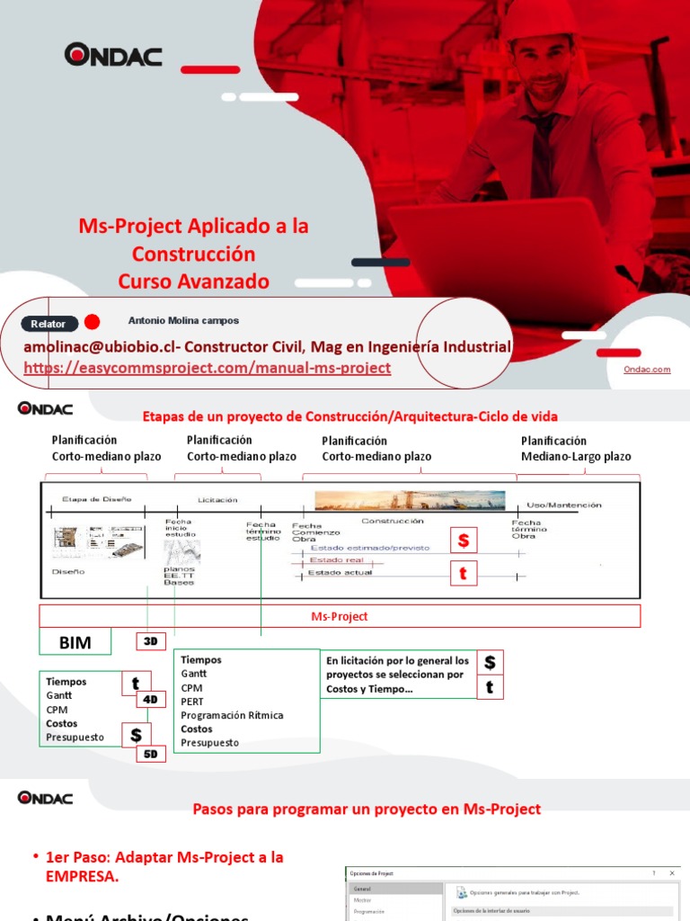 Curso Avanzado de Ms-Project en Construcción | PDF | Presupuesto ...