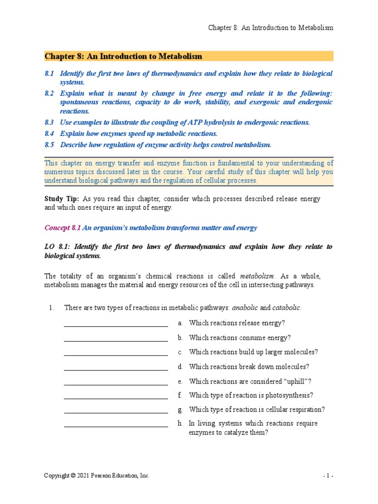 CH 8 Reading Guide | PDF | Science & Mathematics