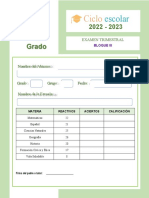 4° Examen Tercer Trimestre 2022-2023