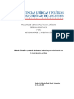 Método Científico y Método Deductivo, Inductivo para Relacionarlo Con La Investigación Jurídica