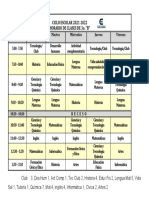 Horario 3o B Eligio N. Granados