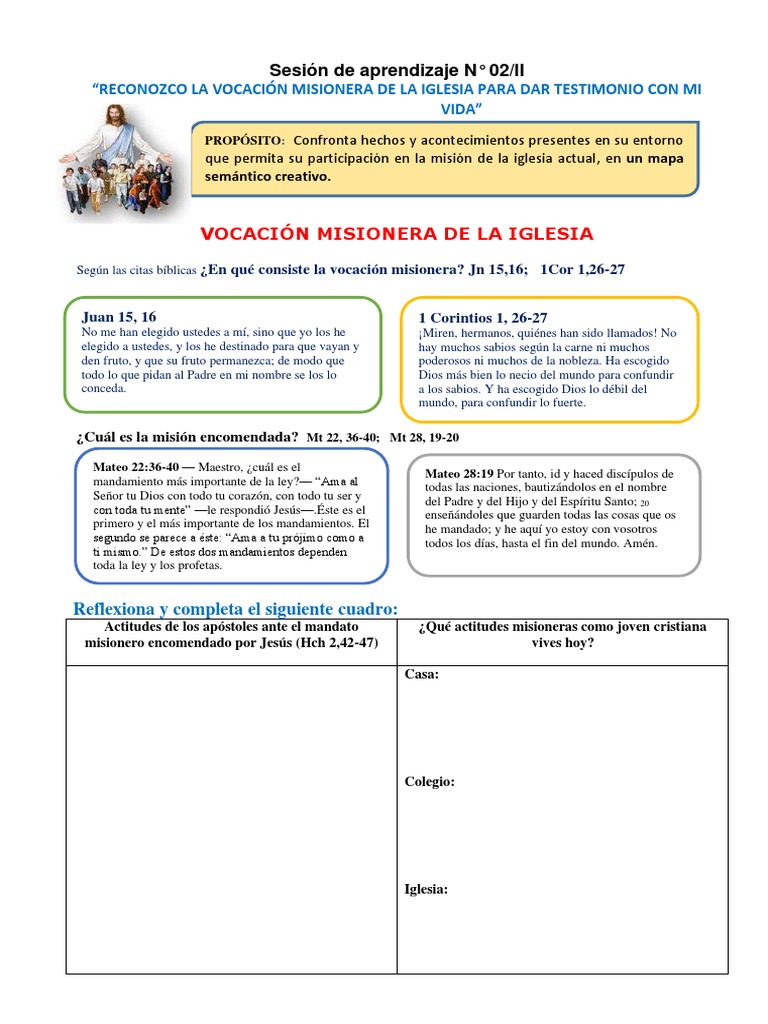 Vocación misionera de la Iglesia 2023 | PDF | Iglesia Católica | Jesús