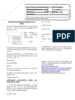 Zero Da Função Polinomial Do 1º Grau