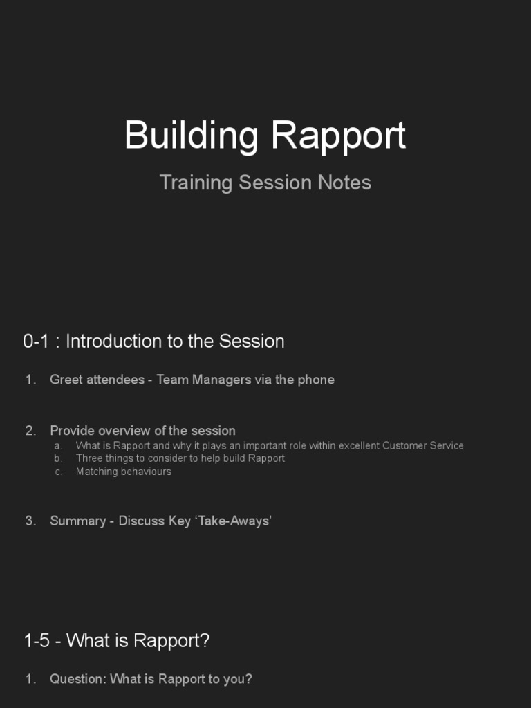 Building rapport pdf human communication communication