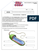 Ficha de Estudo 2º Bimestre - Ciências