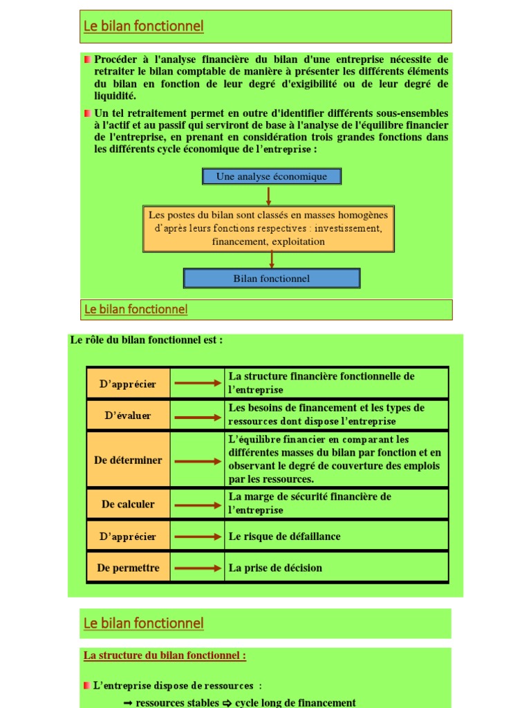 Analyse du Bilan Fonctionnel d'Entreprise | PDF | Bilan comptable | Prêts