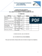 Evalución Tercer Parcial de La Licenciatura en Derecho Ciclo Escolar (Septiembre 2021-Enero 2022)