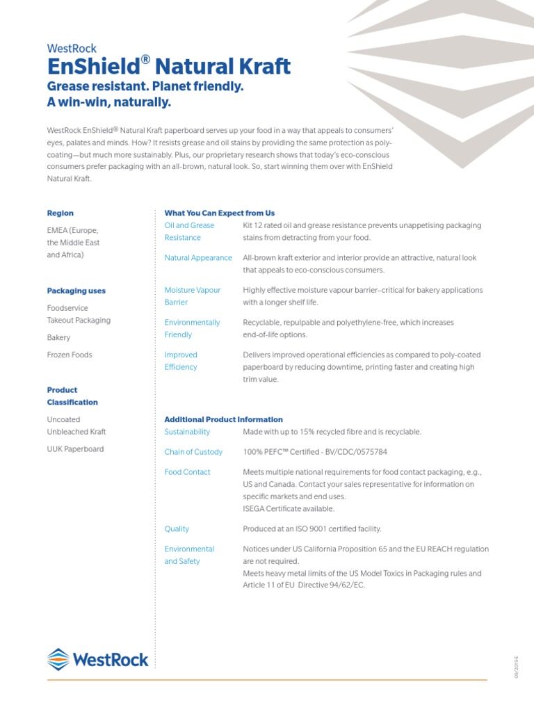 EnShield Natural Kraft Product Guide EMEA E Revoct19 Download Free