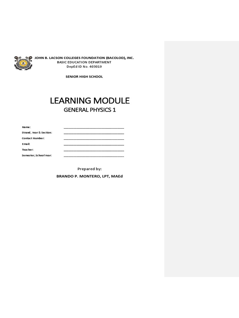 General Physics | PDF