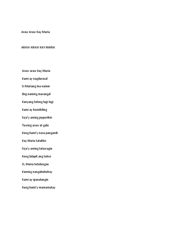 Flores-Song-Lyrics Tagalog | PDF
