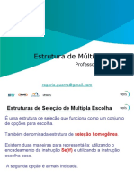 Estrutura de Multipla Escolha