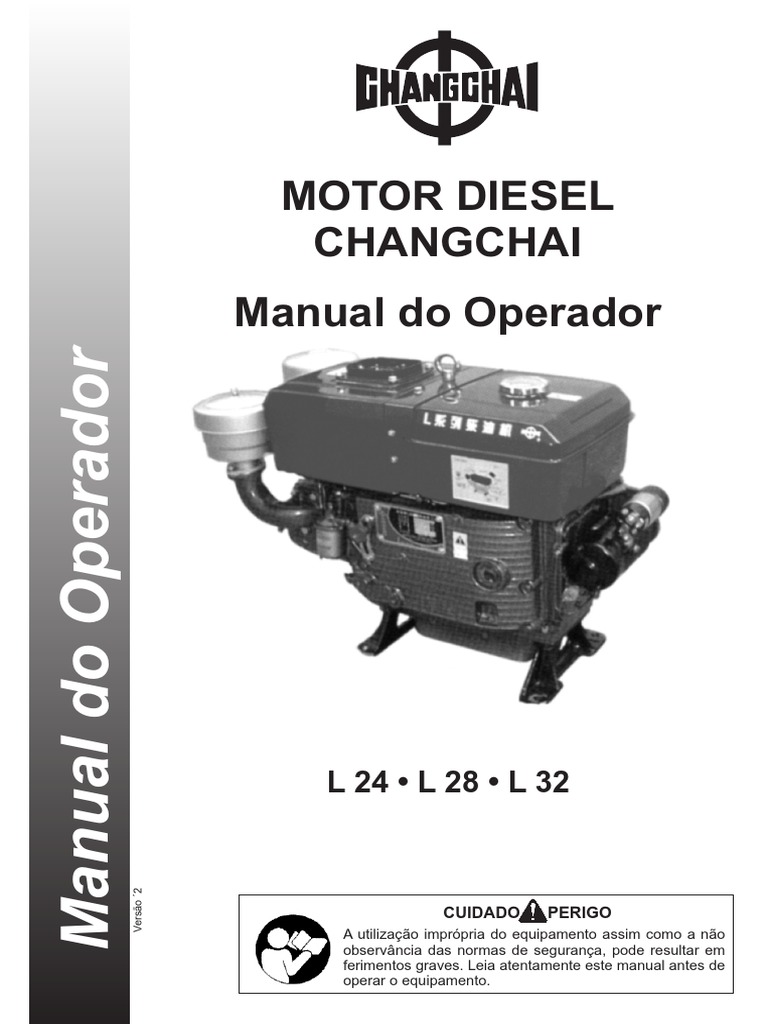 Manual do Motor Diesel CHANGCHAI L24/L28 | PDF | Motores | Pistão