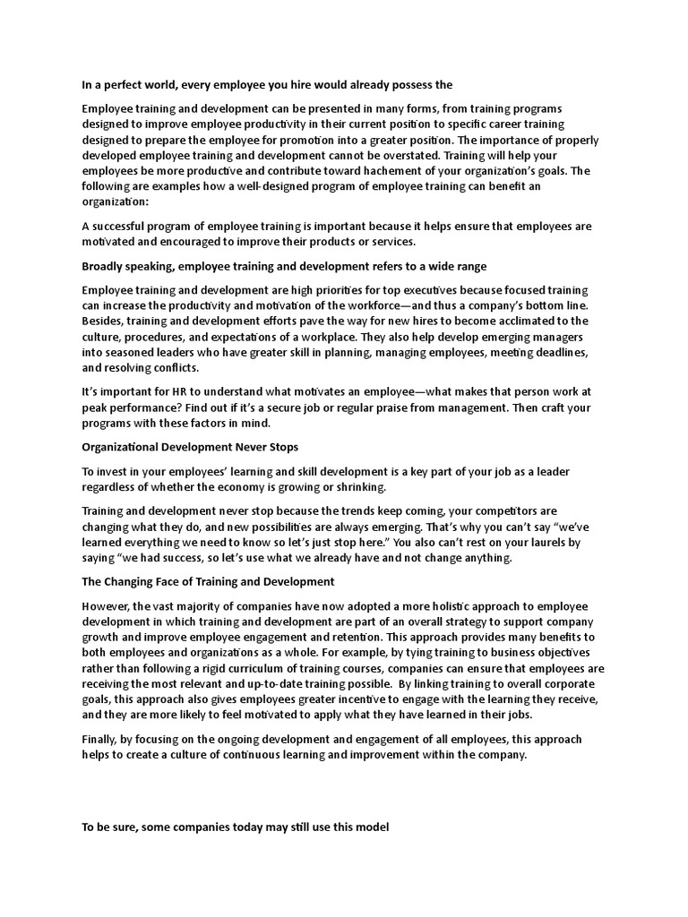 In a perfect world PDF