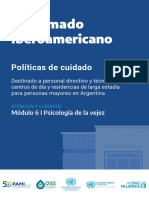 Modulo 6 - POLITICAS DE CUIDADO EN TERCERA EDAD
