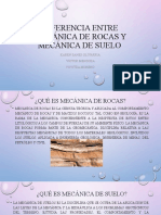 Diferencia Entre Mecánica de Rocas y Mecánica de