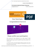Digital Accelerator Application Results - Faizal Ayob
