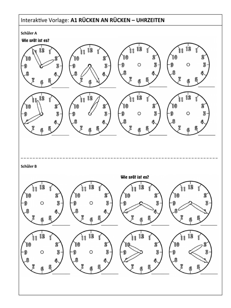Kopiervorlage r cken an r cken uhrzeiten pdf