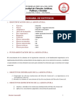 Derecho Comercial II PROGFRAMA