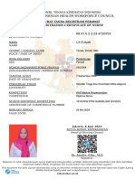 The Indonesian Health Workforce Council: Registration Certificate of Nurse