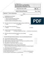 Grade 06 Health 1st Term Test Paper 2019 English Medium - North Western Province