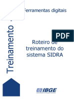 SIDRA Roteiro Treinamento 2017