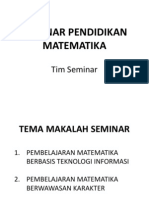 Seminar Pendidikan Matematika