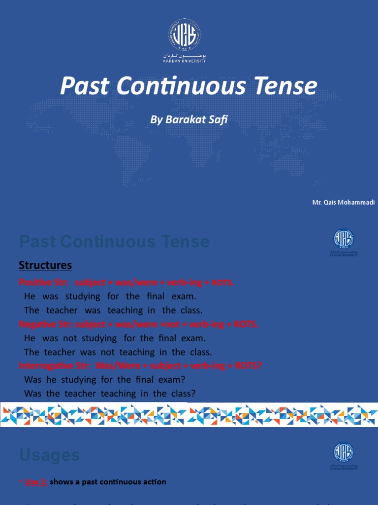 PAST CONTINUOUS TENSE EXAMPLES SENTENCES PDF visual data 7