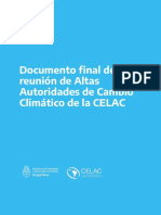 CELAC 2022 Documento Final de La Reunión de Altas Autoridades de Cambio Climático de La CELAC