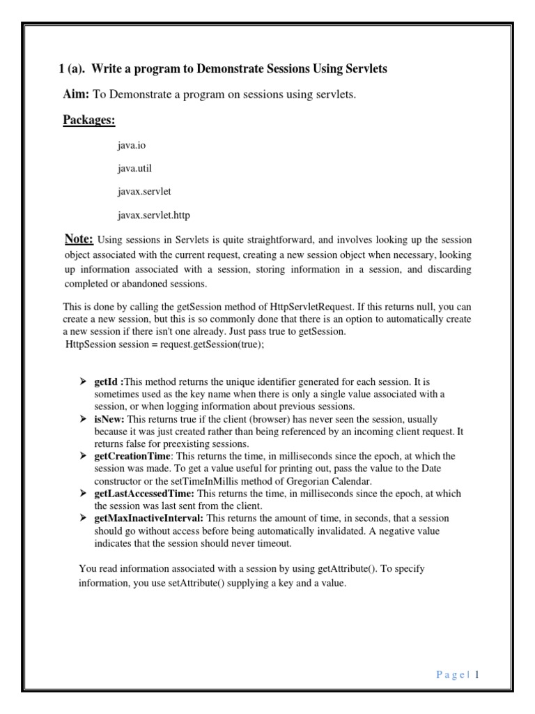 Servlet Session and Cookie Examples | PDF | Http Cookie | Computing