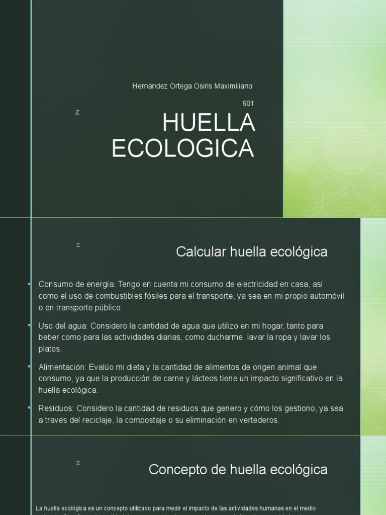 Cálculo y reducción de la huella ecológica | PDF