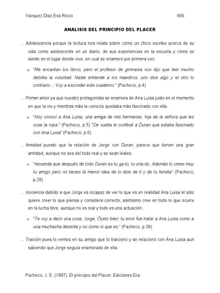Analisis Del Principio Del Placer PDF